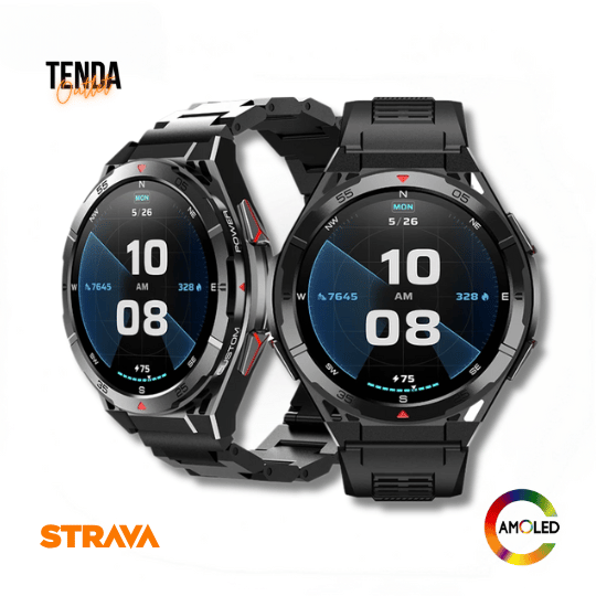 Smartwatch TITANUS - GPS Integrado SINC. STRAVA + Pulseira e Película de Brinde