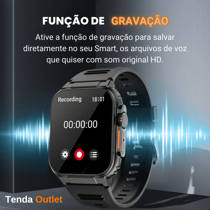 BEAT VOX Smartwatch Music Player + Pulseira de Brinde