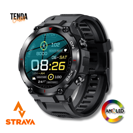 Smartwatch New H Nave GPS Integrado SINC. STRAVA + Pulseira de Brinde