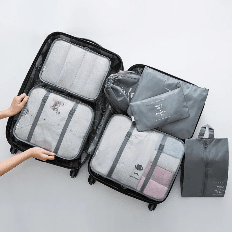 Kit 7 Bolsas Organizadoras Para Mala de Viagem TRAVEL BAG - [PAGUE 4 LEVE 7 - SUPER PROMOÇÃO POR TEMPO LIMITADO]