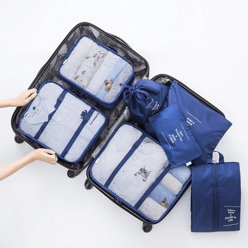 Kit 7 Bolsas Organizadoras Para Mala de Viagem TRAVEL BAG - [PAGUE 4 LEVE 7 - SUPER PROMOÇÃO POR TEMPO LIMITADO]