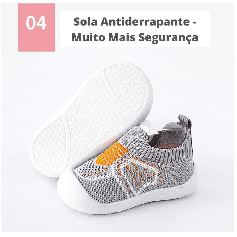 Sapatinho Meia Infantil Respirável Em Malha SUMMER SPORT-  Confortável, Respirável, Antiderrapante 0-4 Anos